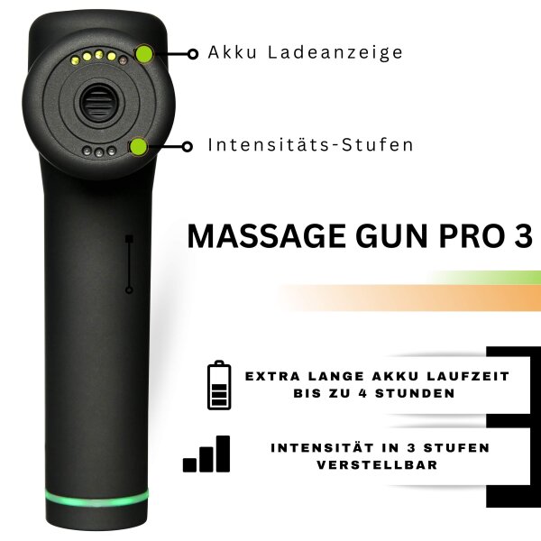 BODYCOACH Massage Gun Pro 3 kabellose Akku Vibration Massagepistole