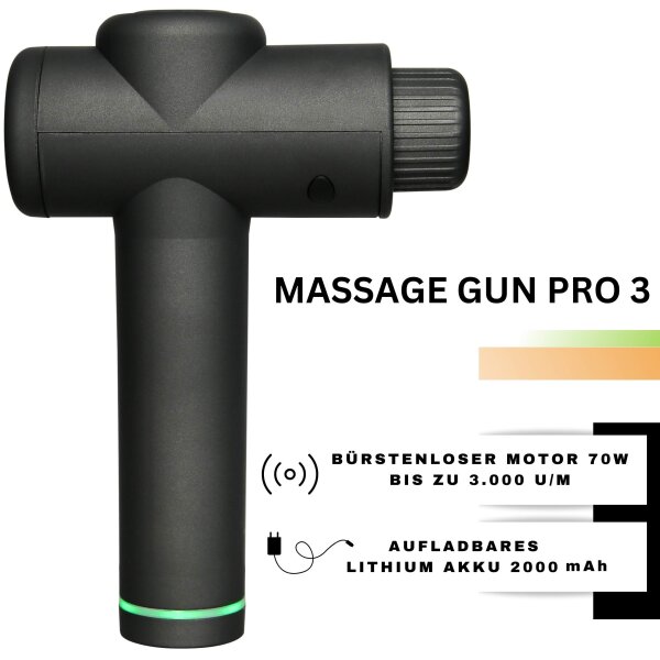 BODYCOACH Massage Gun Pro 3 kabellose Akku Vibration Massagepistole