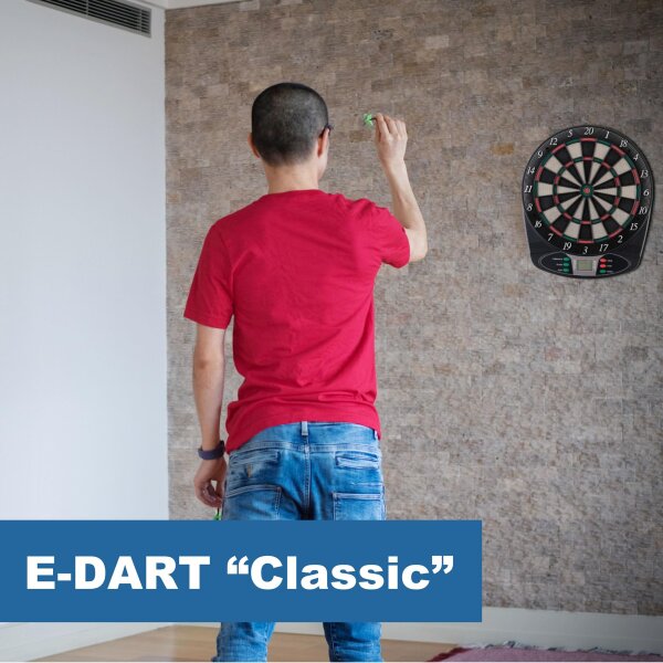 L.A. Sports Elektronische Dartscheibe Classic 1-8 Spieler 6 Softdarts Pfeile Score Display