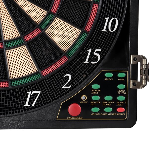 L.A. Sports Elektronische Dartscheibe 1-16 Spieler für Soft-Dart-Pfeile Kabinett Dartschrank