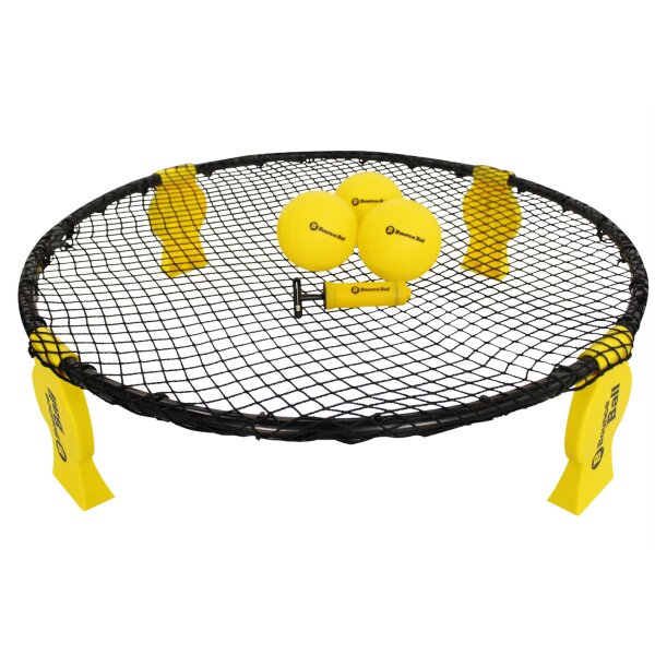 L.A. Sports Bounce Ball Deluxe Set Roundnet Ballspiel mit Rundnetz und Spielbällen