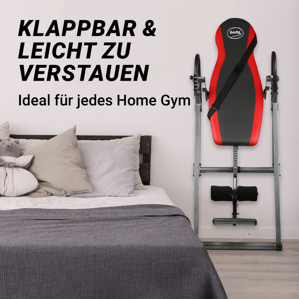 BODYCOACH Schwerkrafttrainer Streckbank Rücken & Wirbelsäule Inversionstisch Neigung Winkel verstellbar stabil bis 130 kg