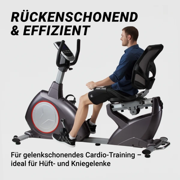 BODYCOACH Sitz-Liege-Ergometer Heimtrainer magnetisch Computer mit Bluetooth