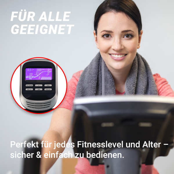 BODYCOACH Sitz-Liege-Ergometer Heimtrainer magnetisch Computer mit Bluetooth