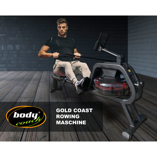 BODYCOACH Wasser-Rudergerät Gold Coast Rower Ruderzugmaschine Wasser-Bremssystem