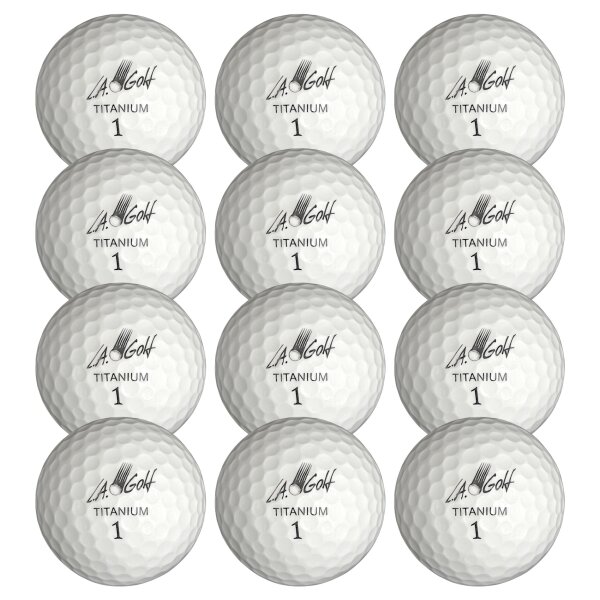 L.A. Sports Golfbälle INCREDIBLE 12 Stück 3-lagige Titanium Soft Golfbälle für maximale Distanz & Kontrolle