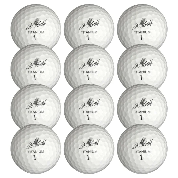 L.A. Sports Golfbälle INCREDIBLE 12 Stück 3-lagige Titanium Soft Golfbälle für maximale Distanz & Kontrolle