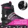 L.A. Sports Inliner Skate Soft-Boot Kinder Jugend Damen 5 Größen verstellbar Stripes Pink 37/41