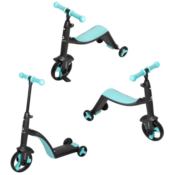 L.A. Sports 3-in-1 Kids Trike Laufrad Dreirad Scooter für Kinder ab 2 jahren