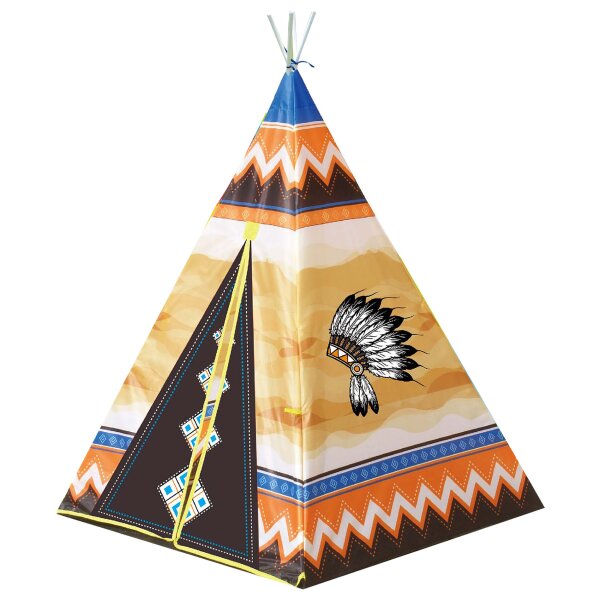 Playfun Tipi Kinder Indianerzelt Motiv Indianer