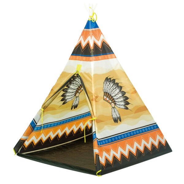 Playfun Tipi Kinder Indianerzelt Motiv Indianer