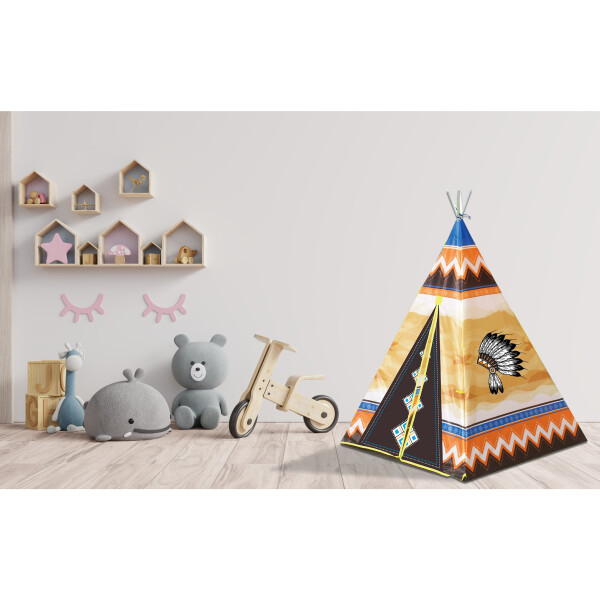 Playfun Tipi Kinder Indianerzelt Motiv Indianer