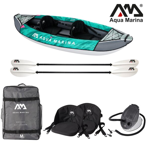 Aqua Marina Laxo Kajak Set 2 Personen 180kg Tragkraft aufblasbar 320cm