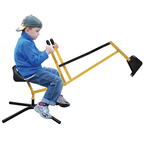 Playfun Aufsitzbagger 360° drehbar Kinder-Bagger aus Metall