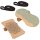 BODYCOACH Woodboard Balance-Board Starter Set nachhaltiges Material Ahorn &amp; Kork mit Fitnessband