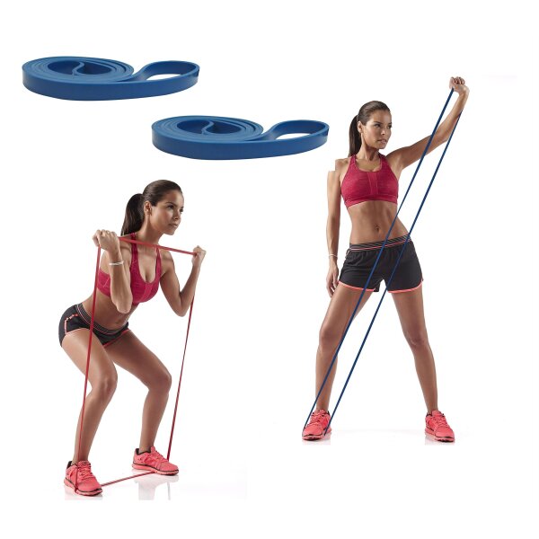 2 x Fitnessband Gymnastikband aus Latex dehnbares Widerstandsband 208cm Schlaufe