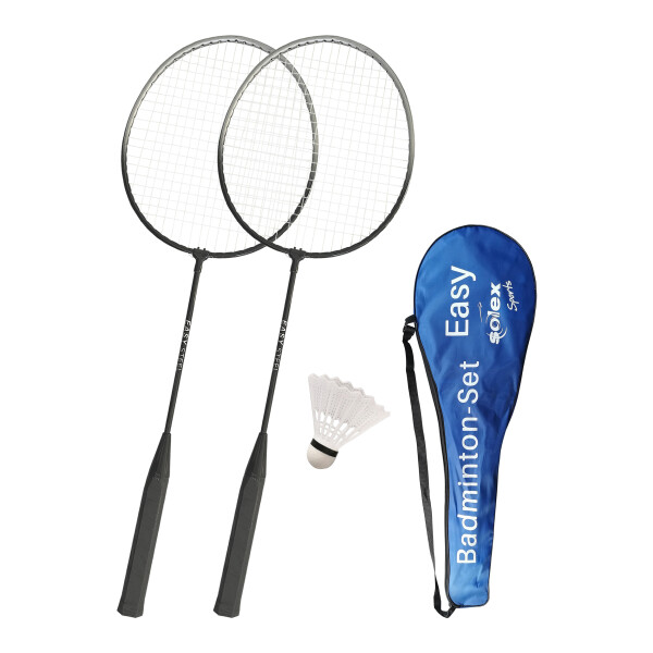 L.A. Sports Badminton 2er Set Easy Federball-Spiel 2 - 4 Spieler Schläger Ball & Tragetasche