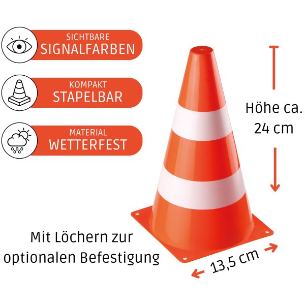 Play Fun Verkehrs-Spielset mit Spielzeug-Ampel und Blitzer Verkehrsschilder Verkehrshütchen inklusive Polizeikelle mit Licht