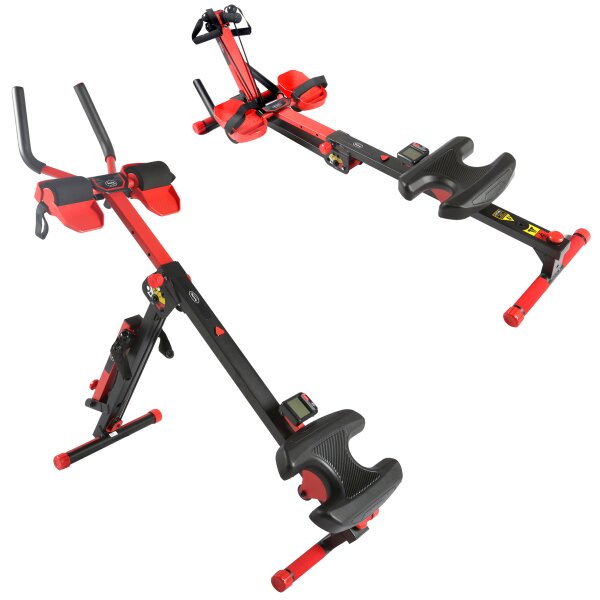 B-Ware Multi-Fitnessgerät 3-in-1 Rudergerät Tube AB Bauchmuskel-Trainer faltbar