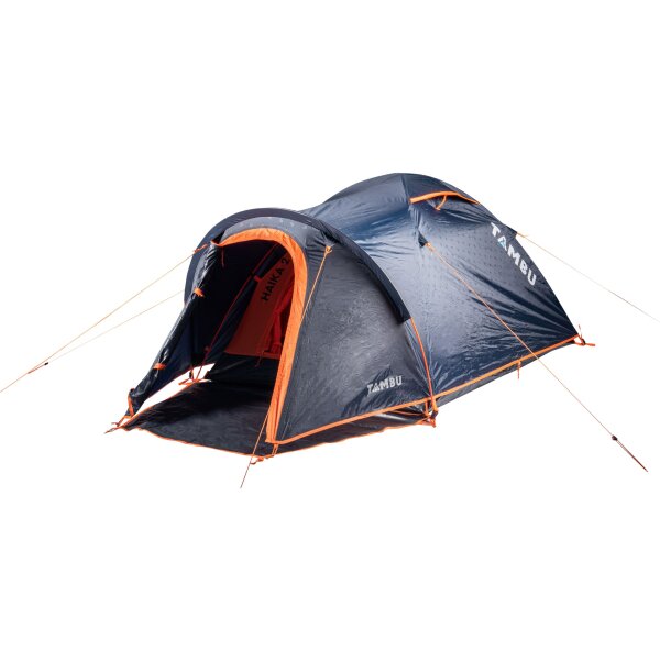 TAMBU Outdoor Camping Zelt für 2 Personen nachhaltiges Kuppelzelt wasserdicht aus recyceltem Material mit Außenbereich Stauraum