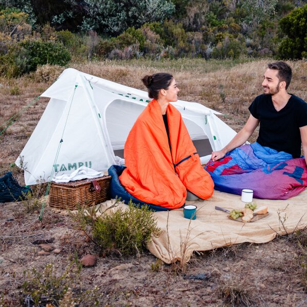 TAMBU Outdoor Camping Zelt für 2 Personen nachhaltiges Trekkingszelt wasserdicht aus recyceltem Material & ultraleicht