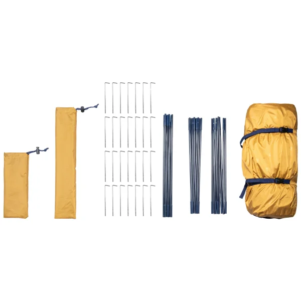 TAMBU Outdoor Camping Zelt für 3-4 Personen nachhaltiges Kuppelzelt wasserdicht aus recyceltem Material mit großem Vorraum