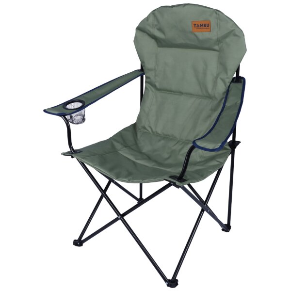 TAMBU Outdoor Camping Stuhl faltbar nachhaltiger Faltstuhl aus recyceltem Material belastbar 120 kg für Garten Angeln Festivals Grillen