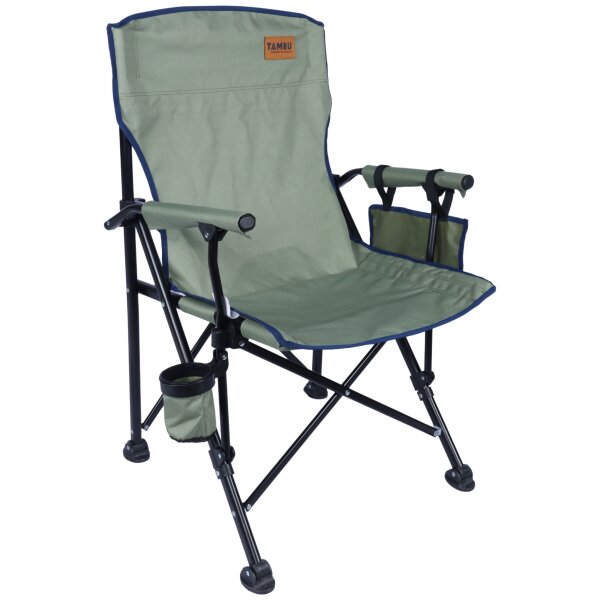 TAMBU Outdoor Camping Stuhl faltbar nachhaltiger Faltstuhl aus recyceltem Material belastbar 120 kg für Garten Angeln Festivals Grillen