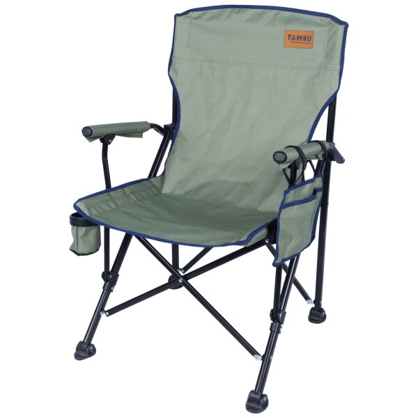TAMBU Outdoor Camping Stuhl faltbar nachhaltiger Faltstuhl aus recyceltem Material belastbar 120 kg für Garten Angeln Festivals Grillen