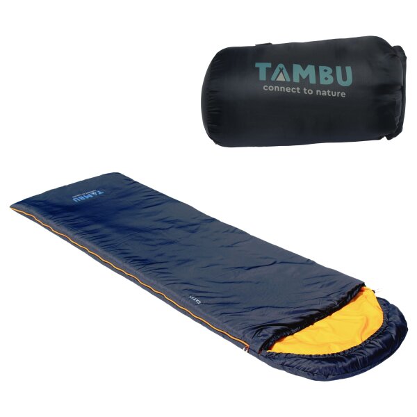 TAMBU Outdoor Camping Deckenschlafsack nachhaltiger Herbst und Winterschlafsack 230 x 80 aus recyceltem Material leicht & platzsparend