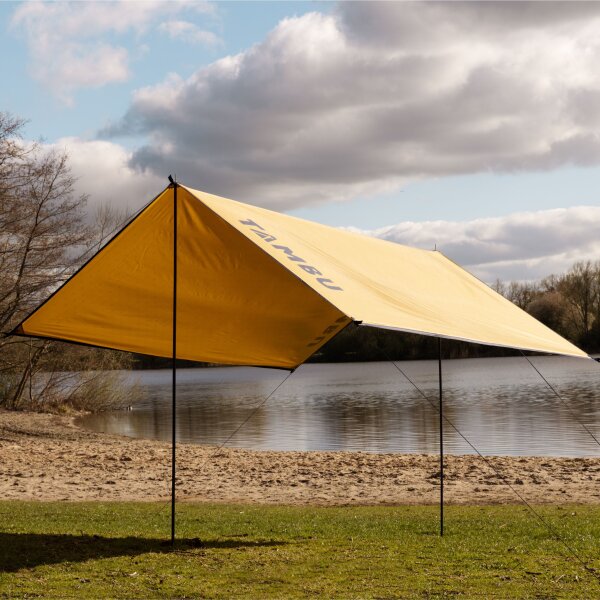 TAMBU Outdoor Sonnensegel nachhaltiger Sonnen- & Regenschutz wasserdicht aus recyceltem Material Schattenspender für Strand Garten Camping