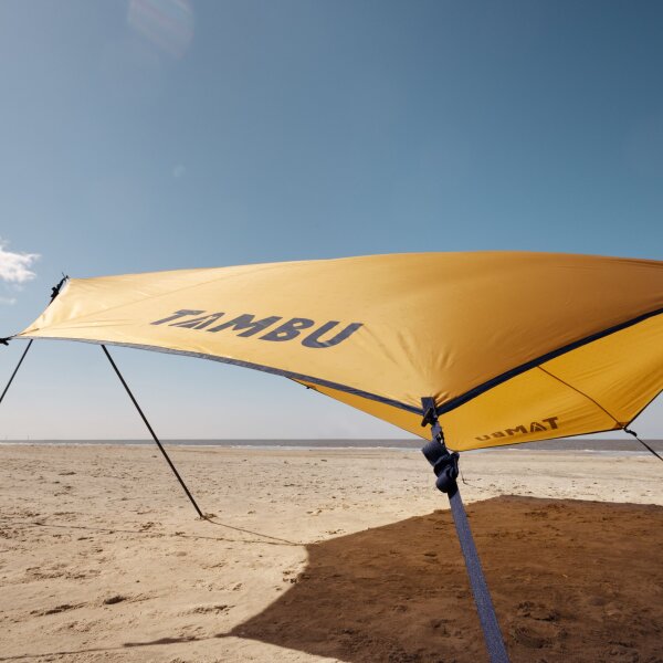 TAMBU Outdoor Sonnensegel nachhaltiger Sonnen- & Regenschutz wasserdicht aus recyceltem Material Schattenspender für Strand Garten Camping